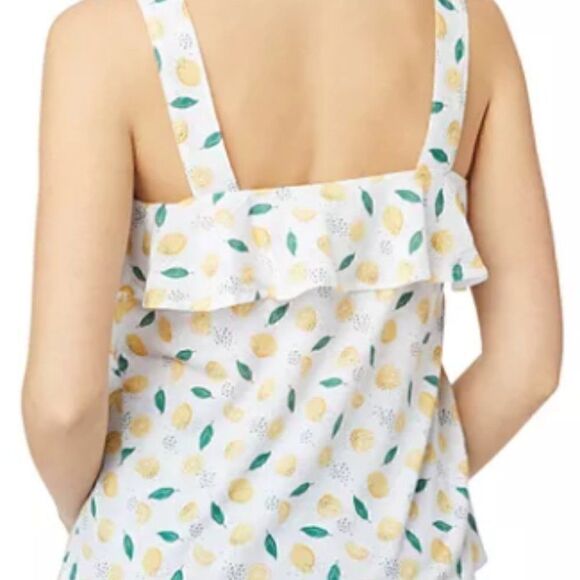 Wallflower Ruffle Lemon White Tank Top Size Medium - Picture 2 of 6